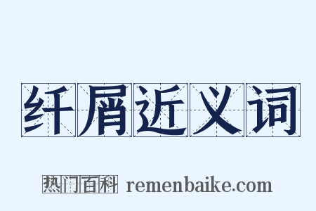 纤屑近义词是什么意思的图片